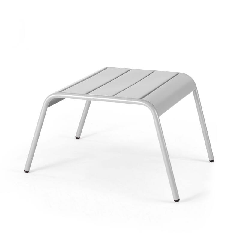 Sillón bajo y reposapiés de metal (5/7)