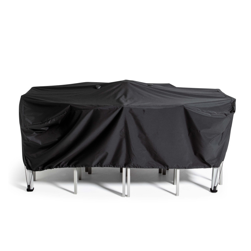Funda negra para mesa de jardín 200 x 130 cm (2/5)