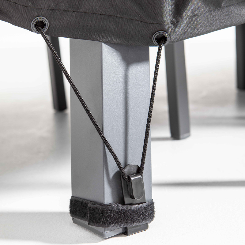 Funda negra para mesa de jardín 200 x 130 cm (4/5)