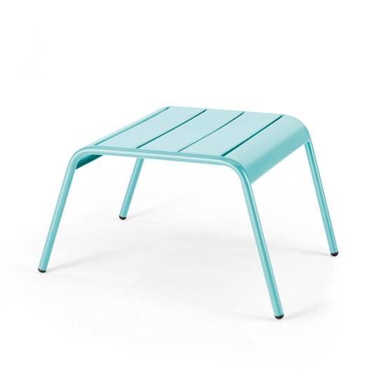 Reposapiés de jardín o mesa auxiliar de metal resistente | Oviala