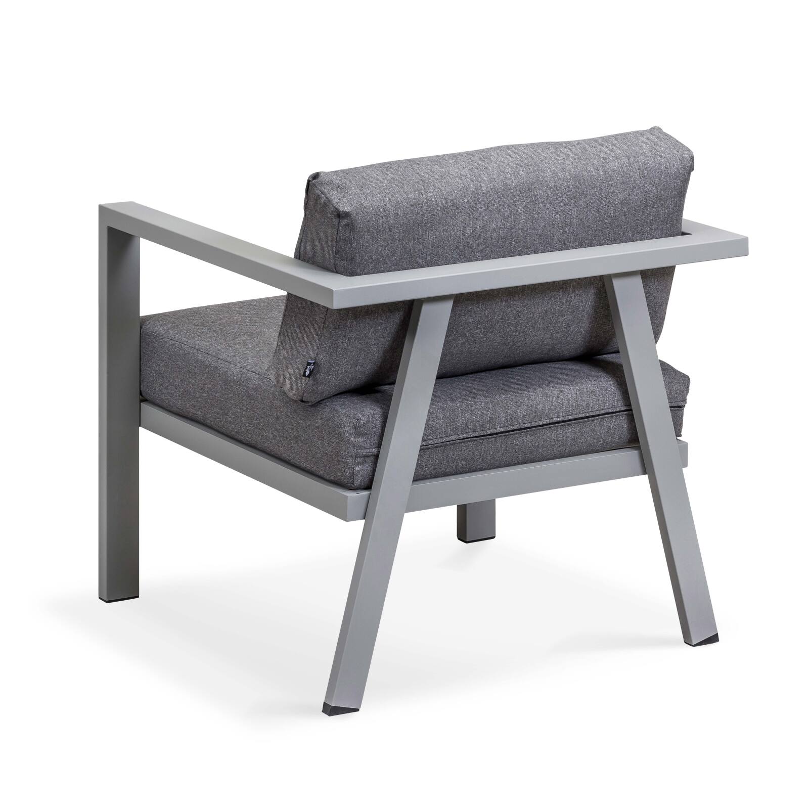 Conjunto de jardín de 6 plazas de aluminio + 1 sillón + 1 mesa de comedor