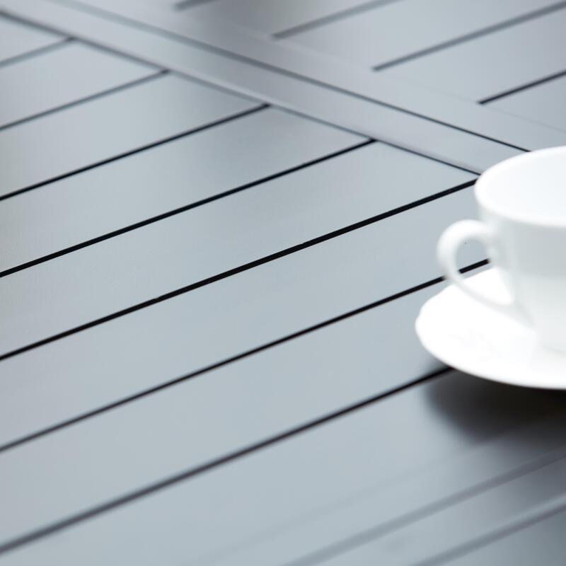 Mesa de jardín rectangular extensible (174/238 x 100 x 74 cm) de aluminio negro