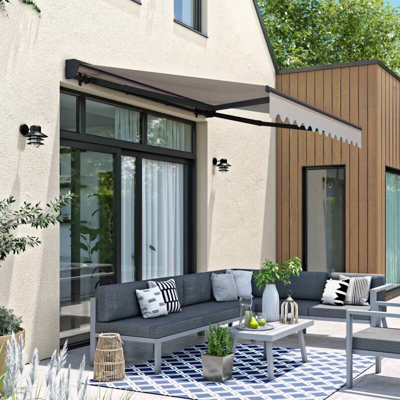 Toldo de campaña de 2,50 x 2 m con caja semi-integral