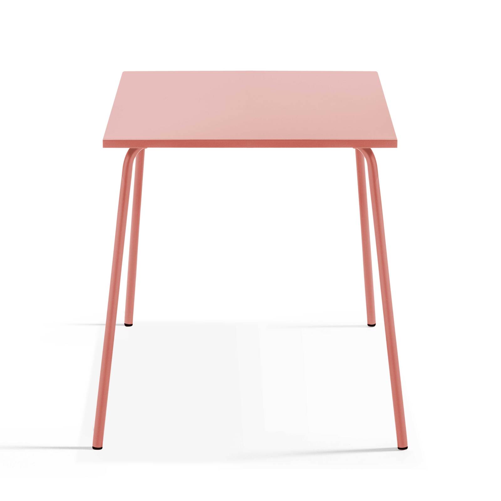 Mesa cuadrada de conjunto (70 x 70 x 72 cm) y 4 sillas con reposabrazos