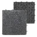 Lote de baldosas de terraza en gravilla con sistema de clips (30 x 30 x 2,5 cm)