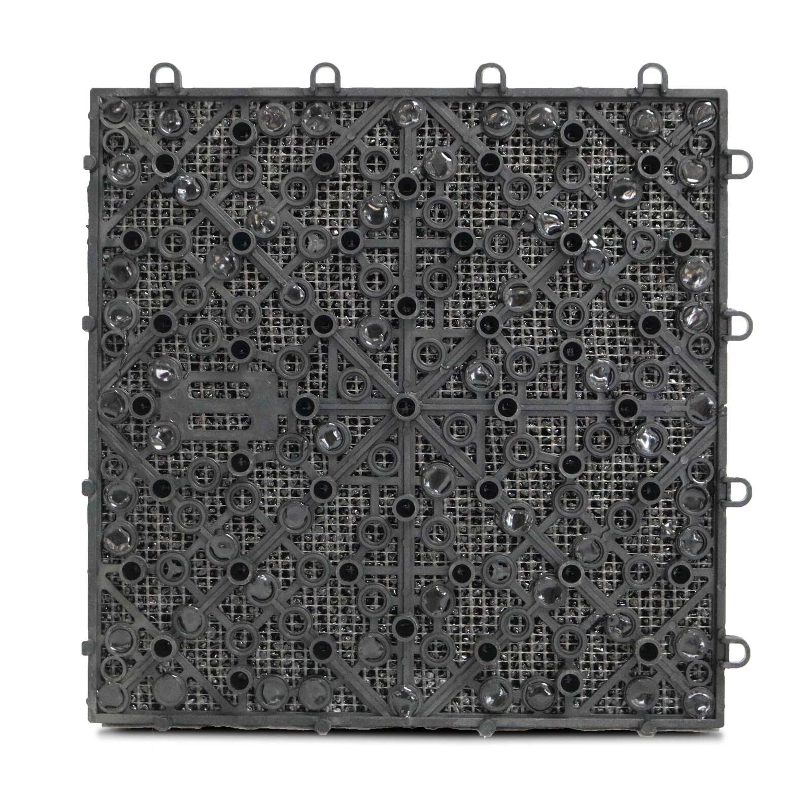 Lote de baldosas de terraza en gravilla con sistema de clips (30 x 30 x 2,5 cm)