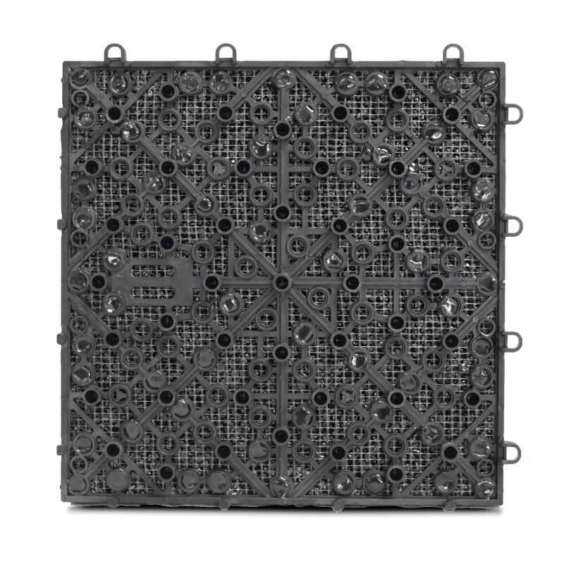 Lote de baldosas de terraza en gravilla con sistema de clips (30 x 30 x 2,5 cm)