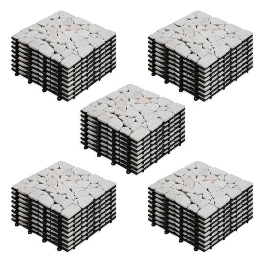 Lote de baldosas de terraza con sistema de enganche | Oviala