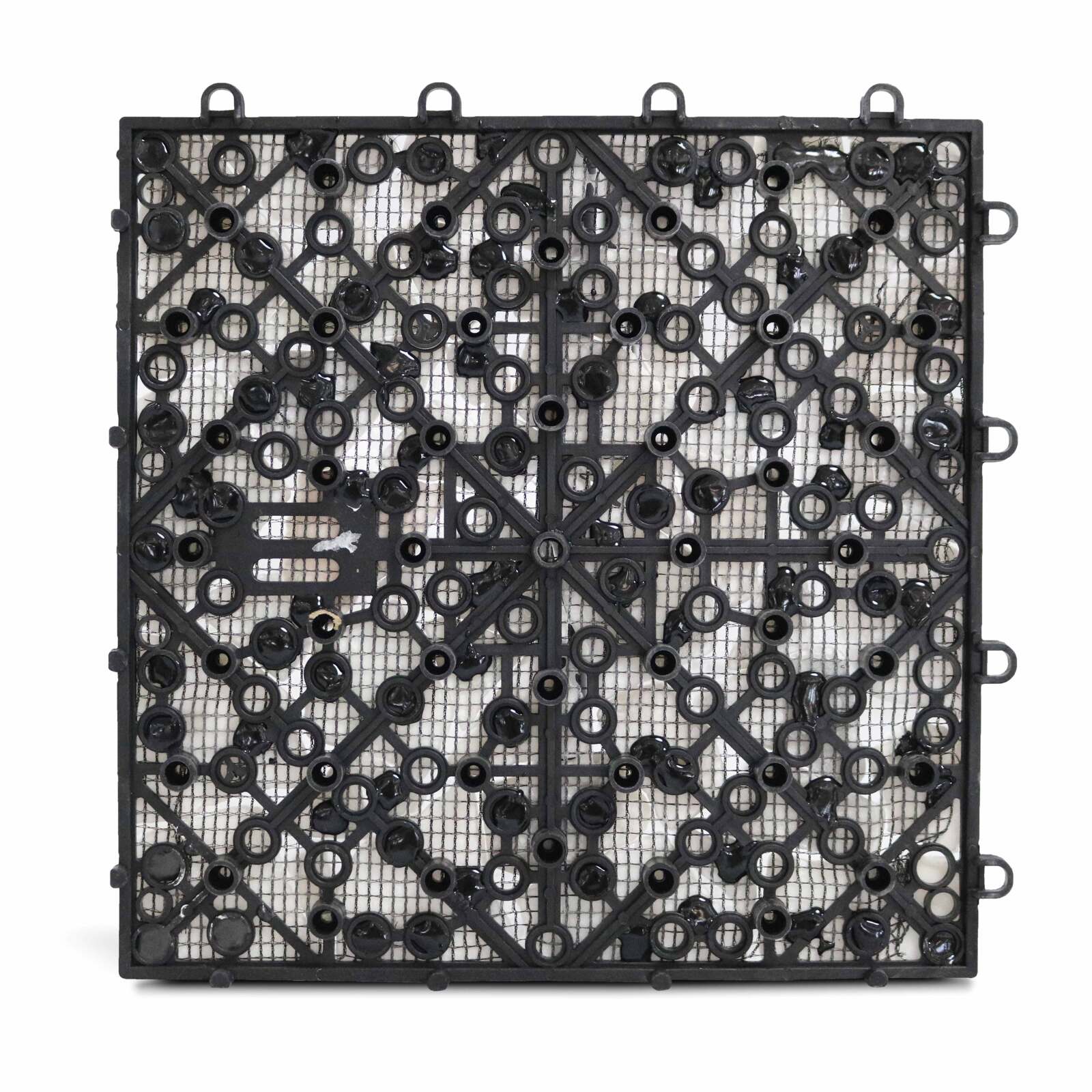 Lote de baldosas de terraza en guijarros de mármol (30 x 30 x 2,5 cm) Lote de baldosas de terraza en guijarros de mármol (30 x 30 x 2,5 cm)