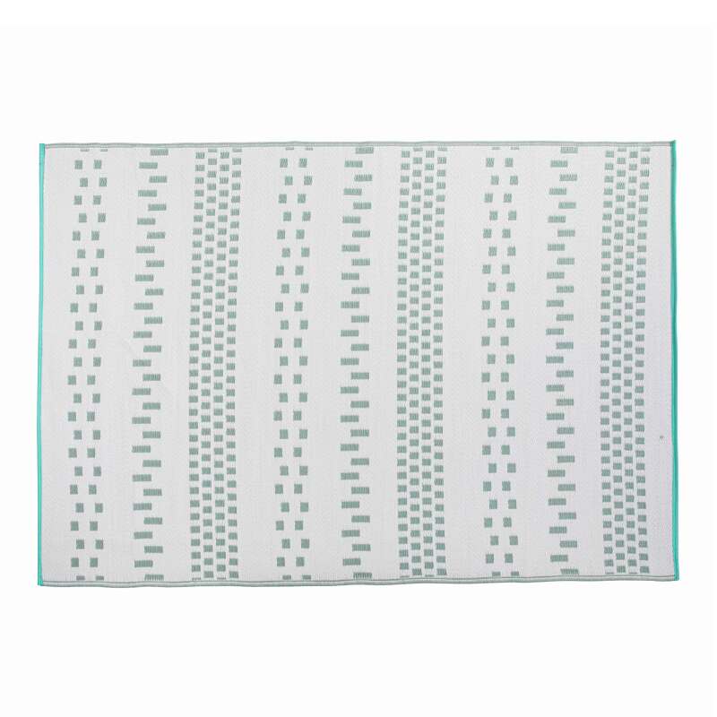 Alfombra rectangular de exterior con diseños de doble cara en polipropileno