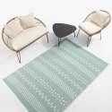 Alfombra rectangular de exterior con diseños de doble cara en polipropileno