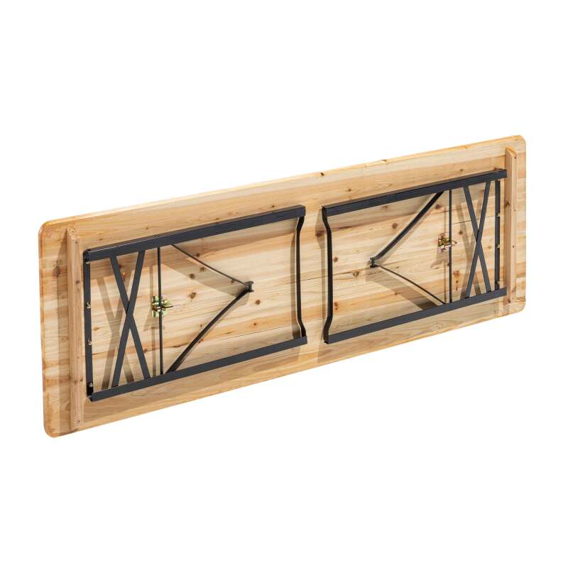 Mesa y bancos de madera Ensemble Brasserie de 180 cm - Lote de 10 (3/7)