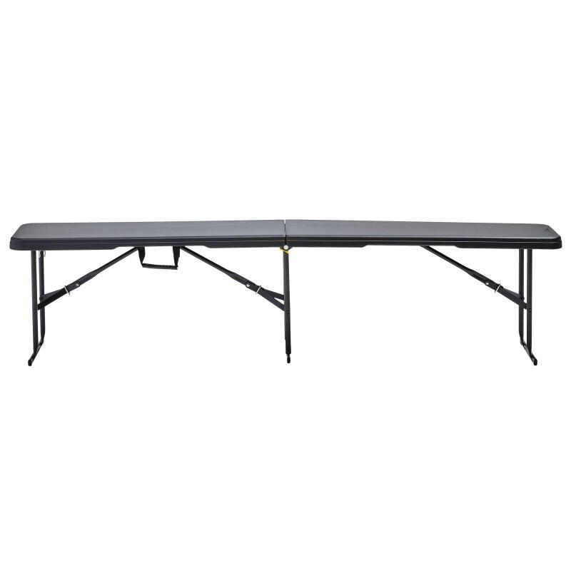 Banco plegable negro de 3 plazas de 180 cm
