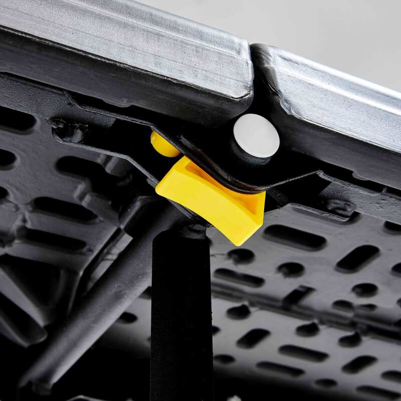 Banco plegable negro de 3 plazas de 180 cm (3/7)