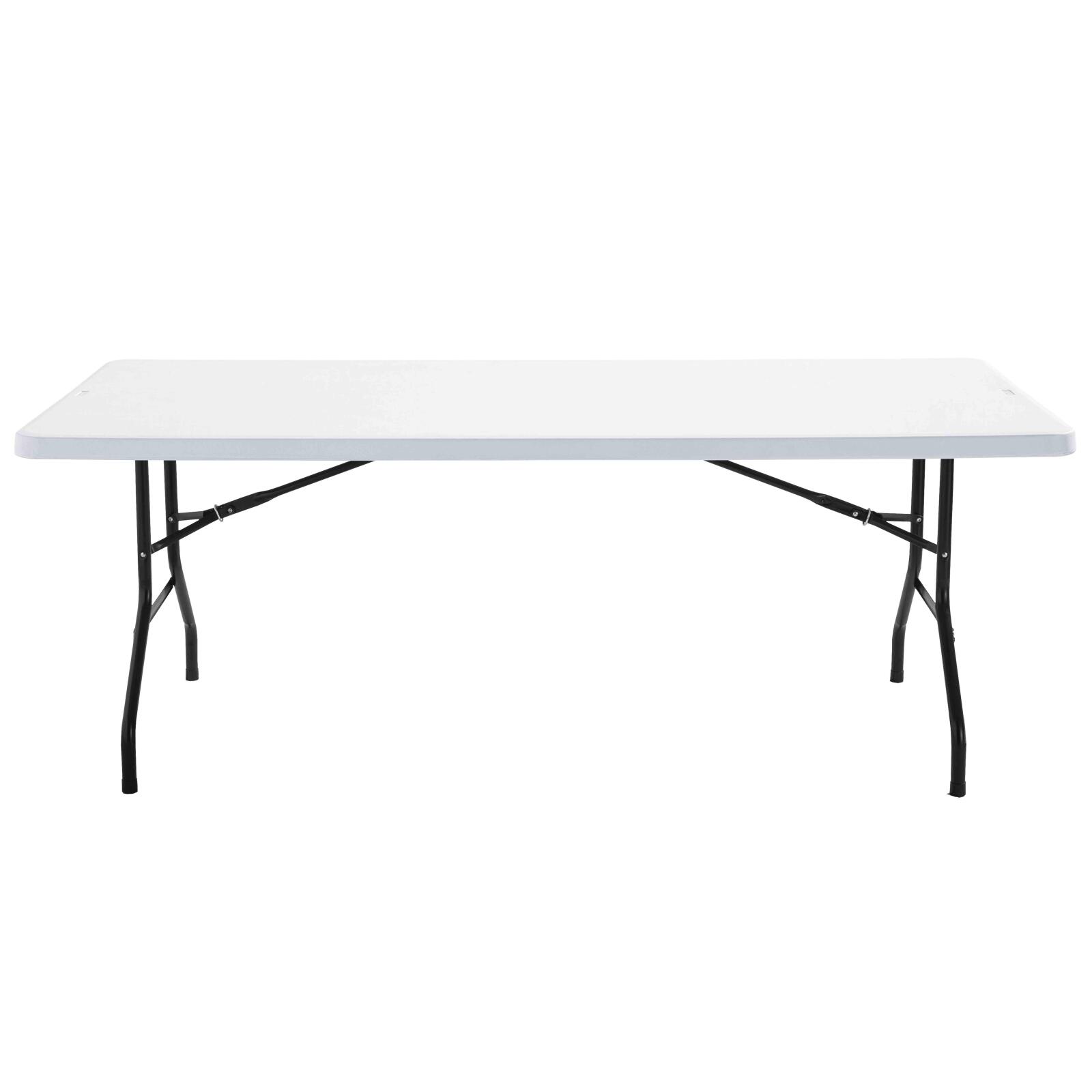 Mesa plegable de 200 cm con capacidad para 10 personas, de una sola pieza.