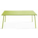 Mesa de jardín rectangular de 180 x 90 cm y 6 sillas de metal