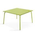 Mesa de jardín cuadrada de 120 x 120 cm de metal y 8 sillas de metal