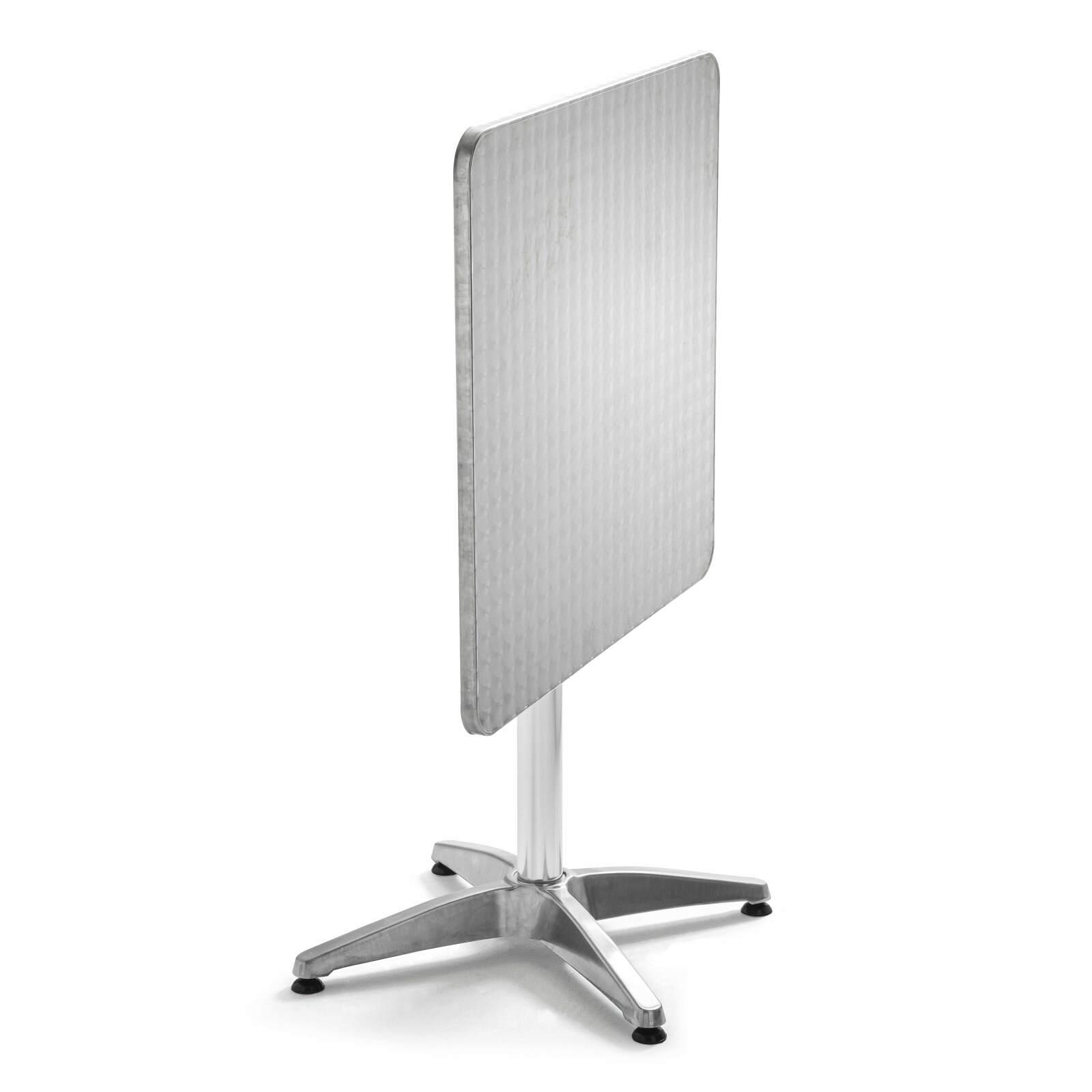 Mesa de jardín cuadrada (70 x 70 cm) de aluminio inclinable