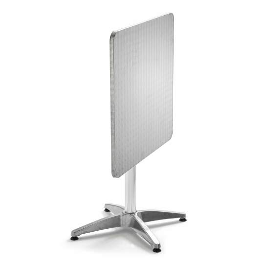 Mesa de jardín cuadrada (70 x 70 cm) de aluminio inclinable