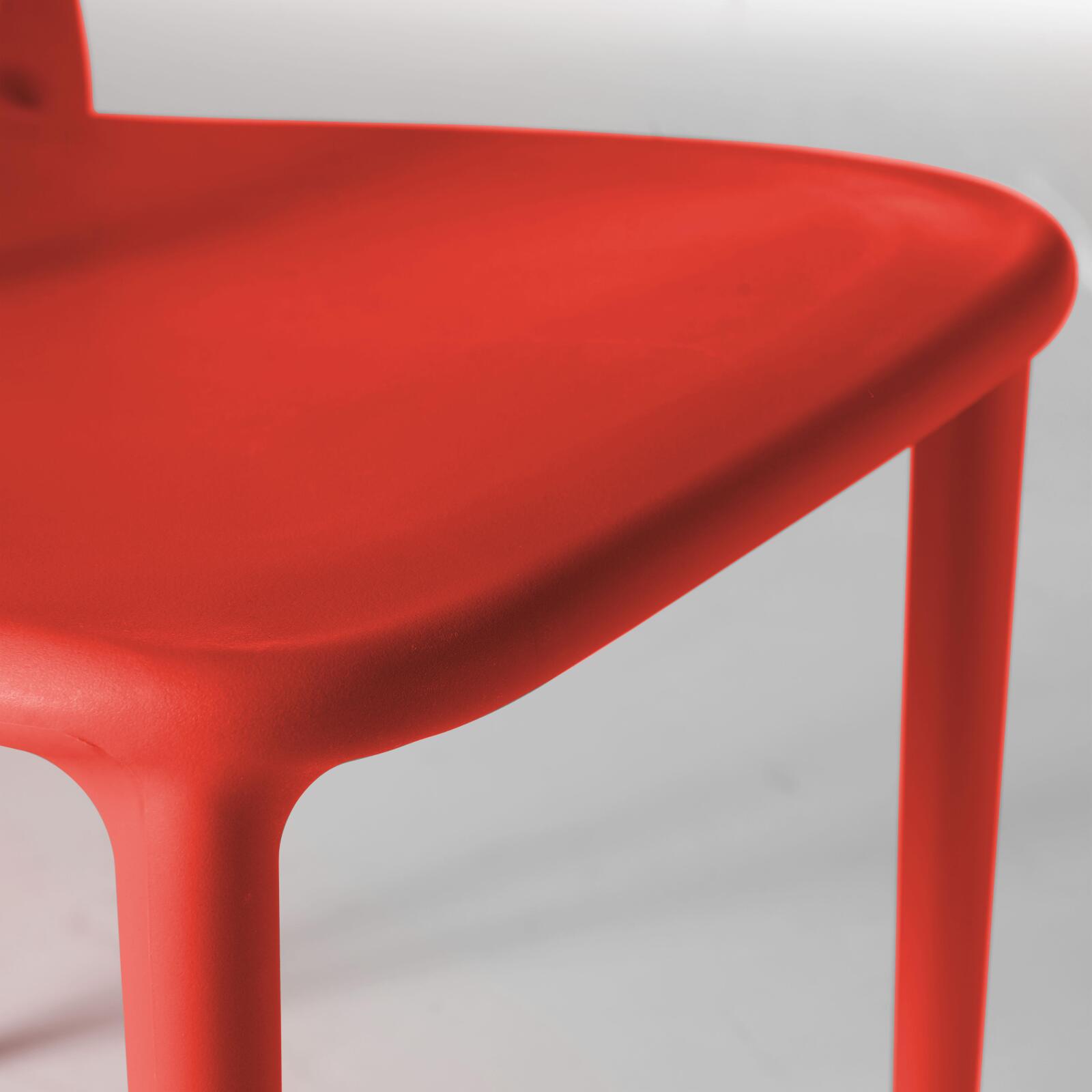 Lote de 4 sillas de jardín apilables de plástico