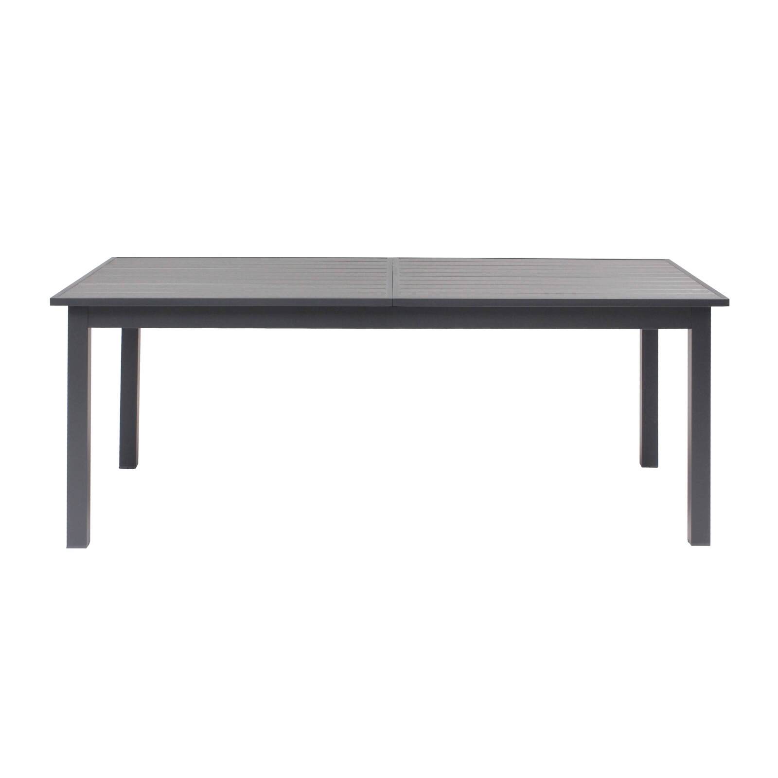 Mesa de jardín rectangular extensible (200/300 x 97 x 75 cm) de aluminio y madera compuesta