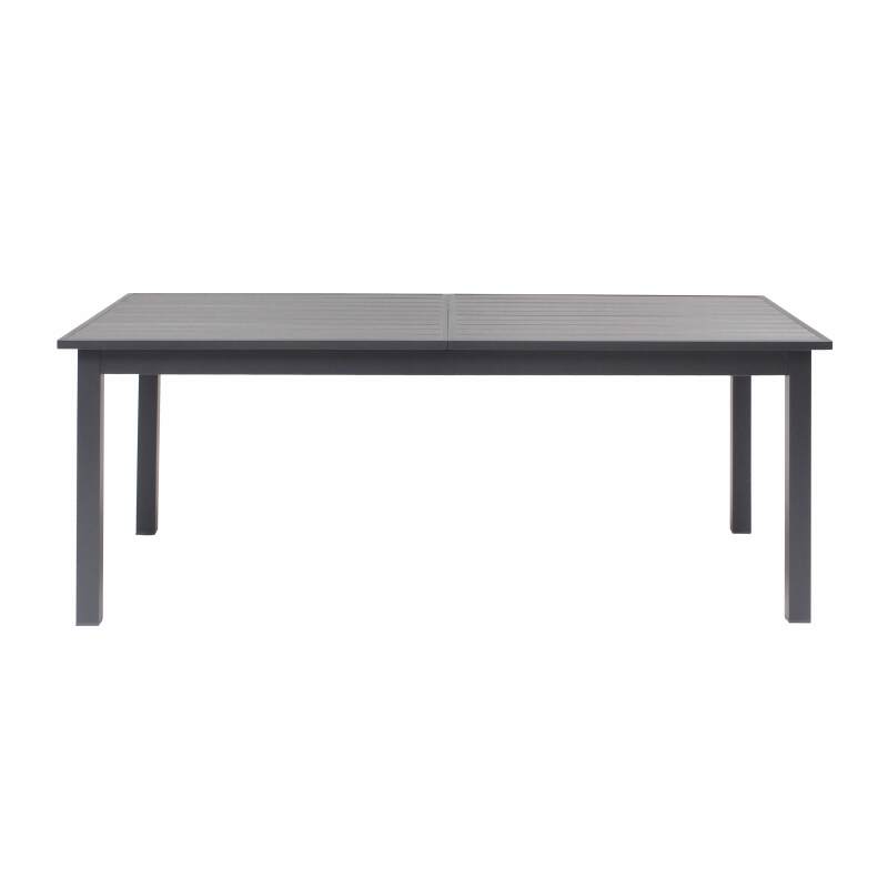 Mesa de jardín rectangular extensible (200/300 x 97 x 75 cm) de aluminio y madera compuesta (2/7)