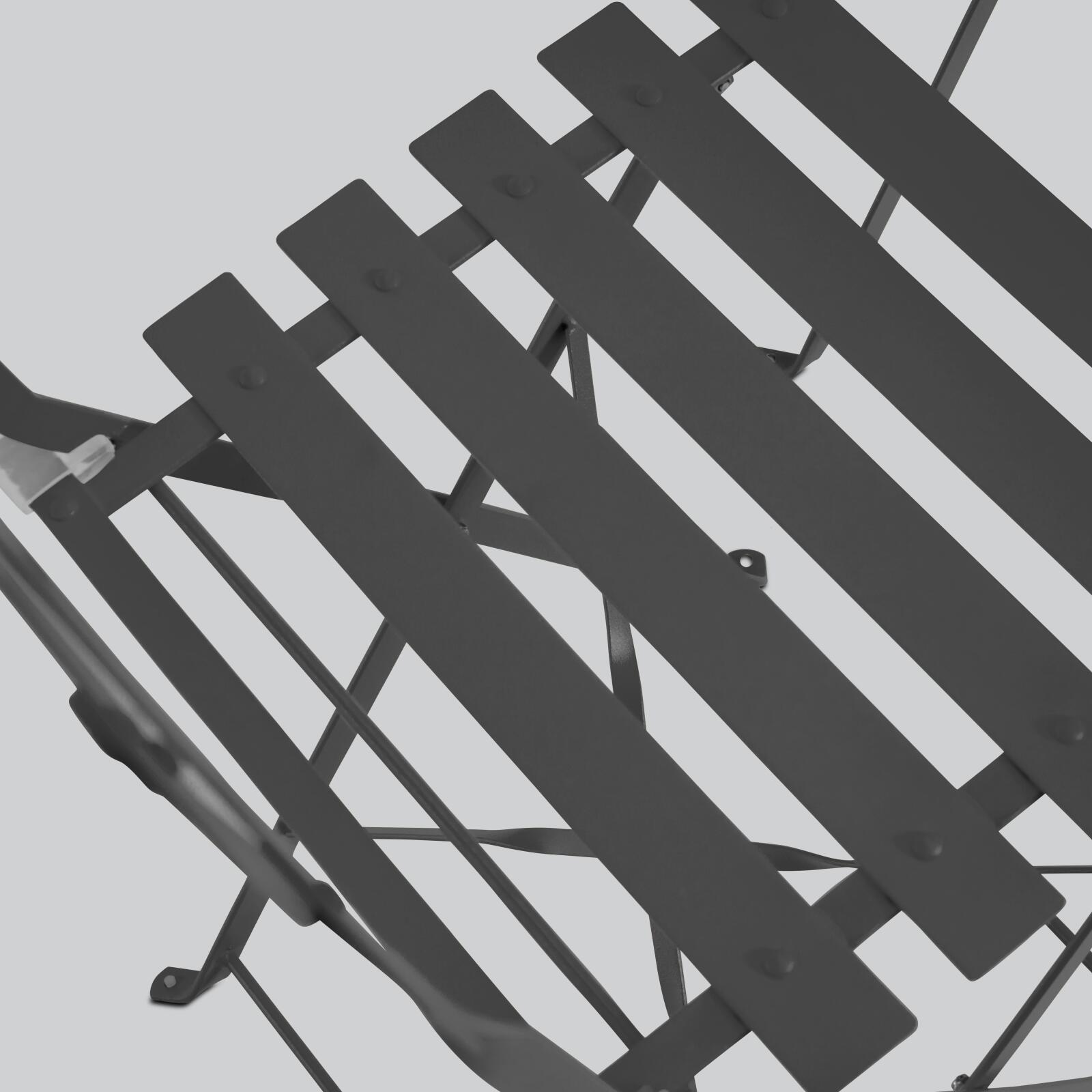 Mesa de jardín rectangular de 110 x 70 cm y 4 sillas plegables de metal