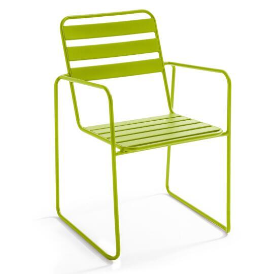Silla de jardín apilable de metal