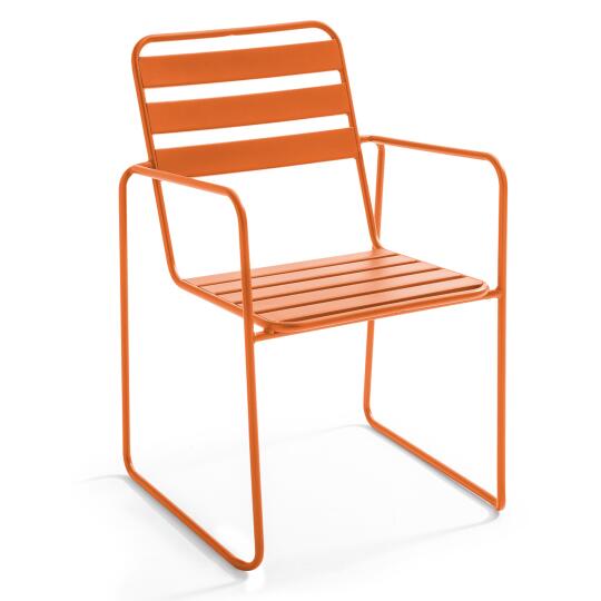 Silla de jardín apilable de metal