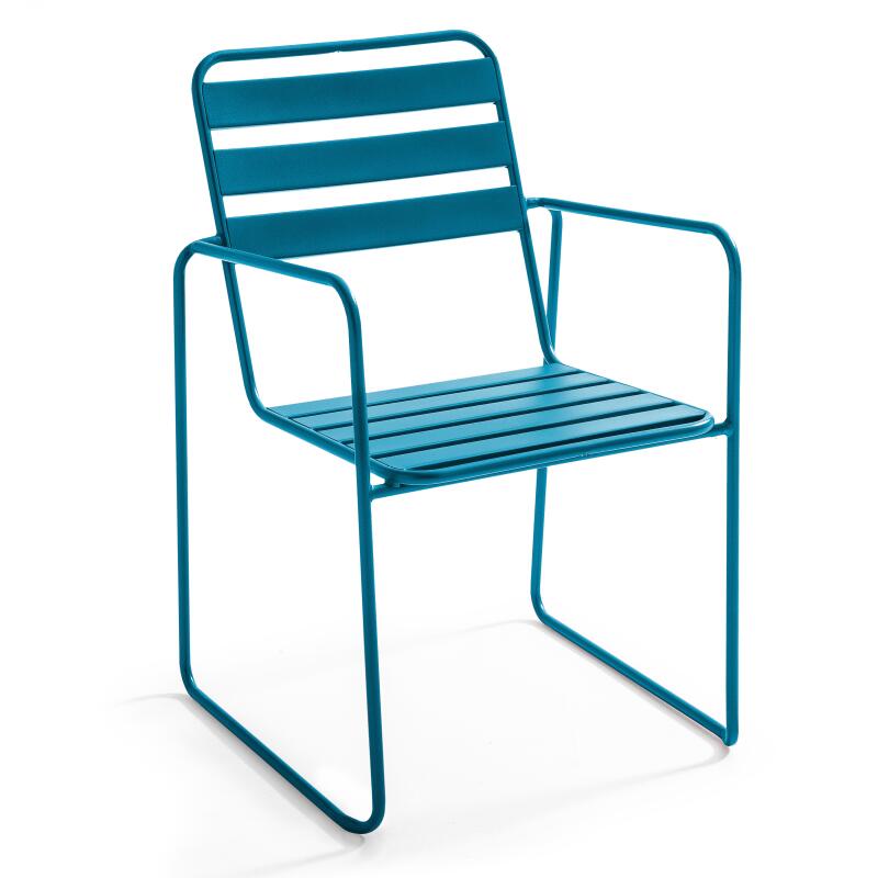Silla de jardín apilable de metal
