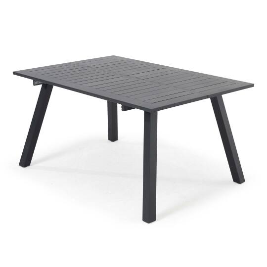 Mesa de jardín cuadrada extensible (100/145 x 74 cm) de aluminio