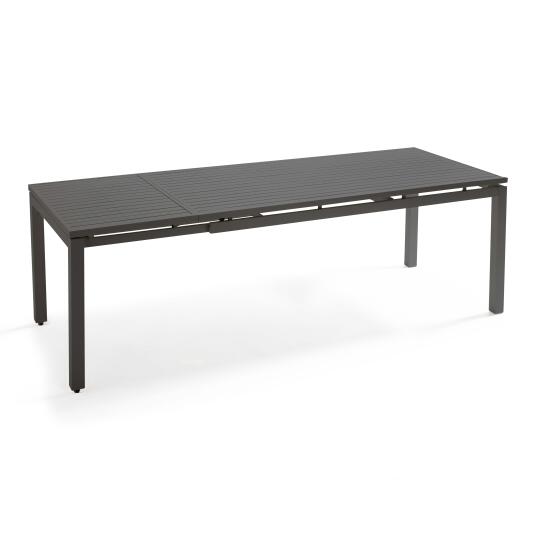 Mesa de jardín rectangular extensible (180/240 x 90 x 76 cm) de aluminio