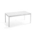 Mesa de jardín rectangular extensible (180/240 x 90 x 76 cm) de aluminio