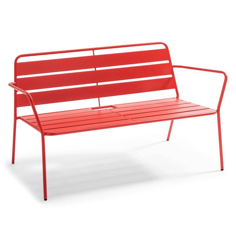 Conjunto de jardín de 4 plazas de metal, que incluye 1 mesa de centro, 2 sillones y 1 sofá (5/7)