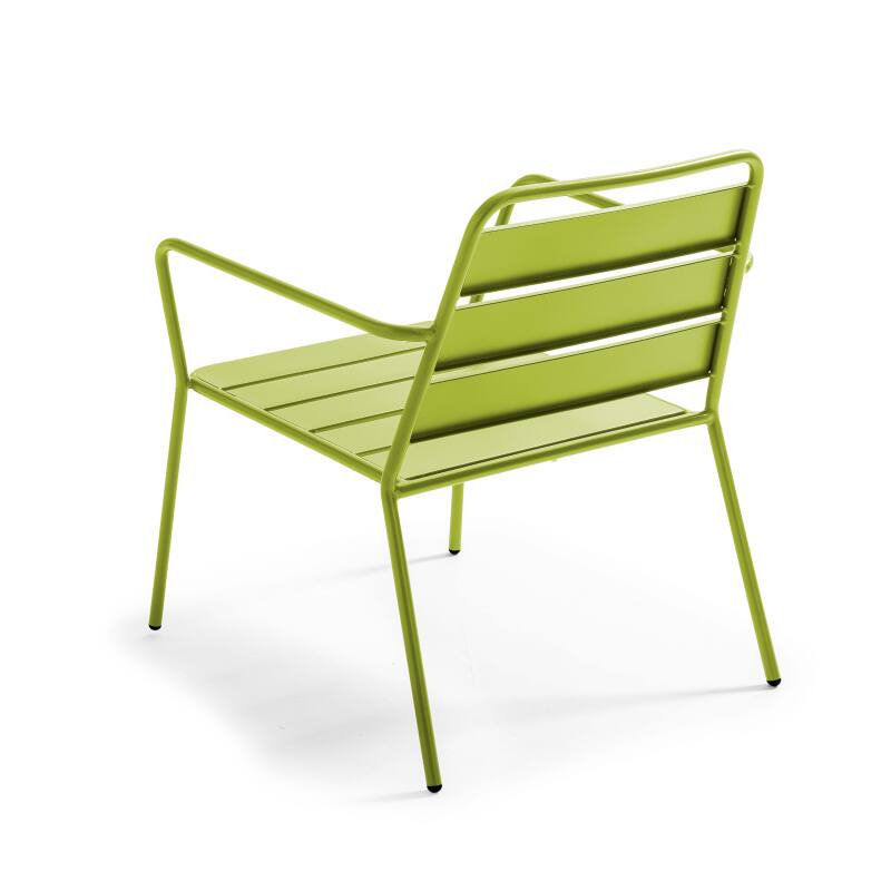 Conjunto de jardín de 4 plazas de metal, que incluye 1 mesa de centro, 2 sillones y 1 sofá
