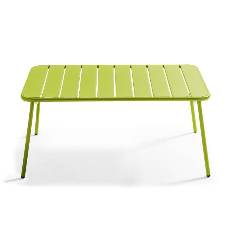 Conjunto de jardín de 4 plazas de metal, que incluye 1 mesa de centro, 2 sillones y 1 sofá