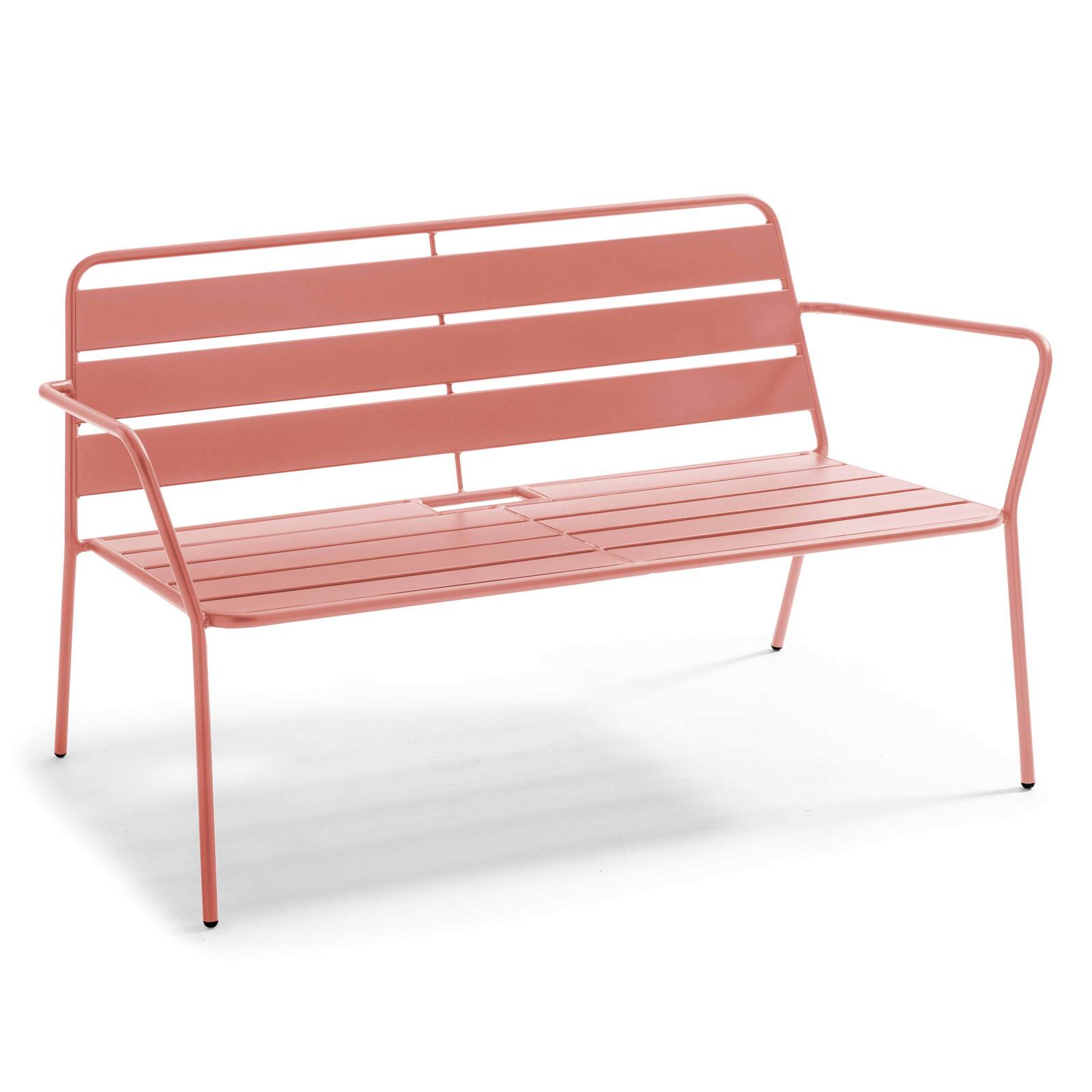 Conjunto de jardín de 4 plazas de metal, que incluye 1 mesa de centro, 2 sillones y 1 sofá