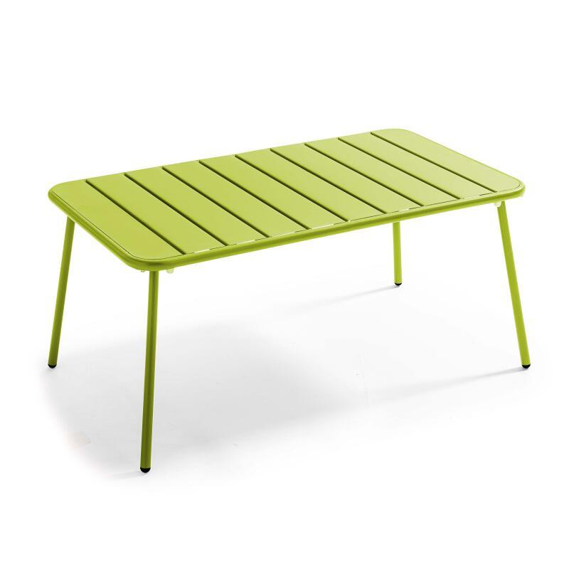 Conjunto de jardín de 4 plazas de metal, que incluye 1 mesa de centro, 2 sillones y 1 sofá