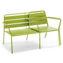 Conjunto de jardín de 4 plazas de metal, que incluye 1 mesa de centro, 2 sillones y 1 sofá