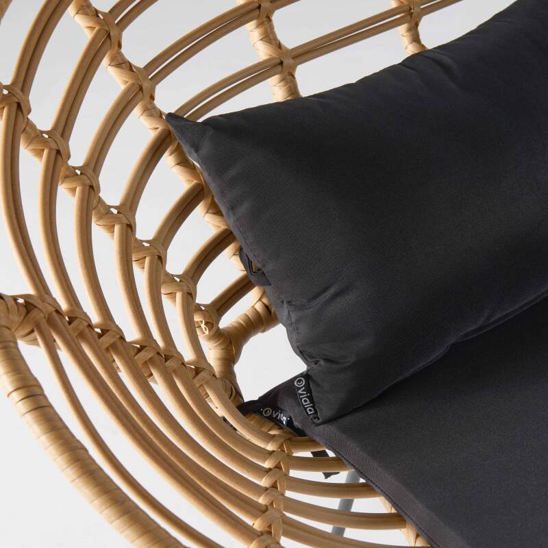 Sofá de jardín de 2 plazas de ratán sintético tejido