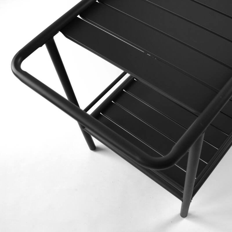 Mesa de jardín con ruedas de acero termolacado