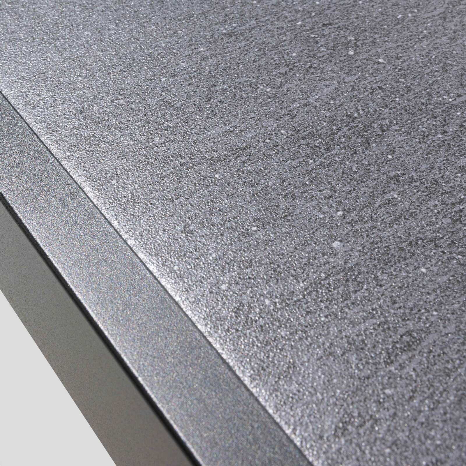 Mesa de jardín de cerámica gris antracita (185 x 95 x 74 cm)