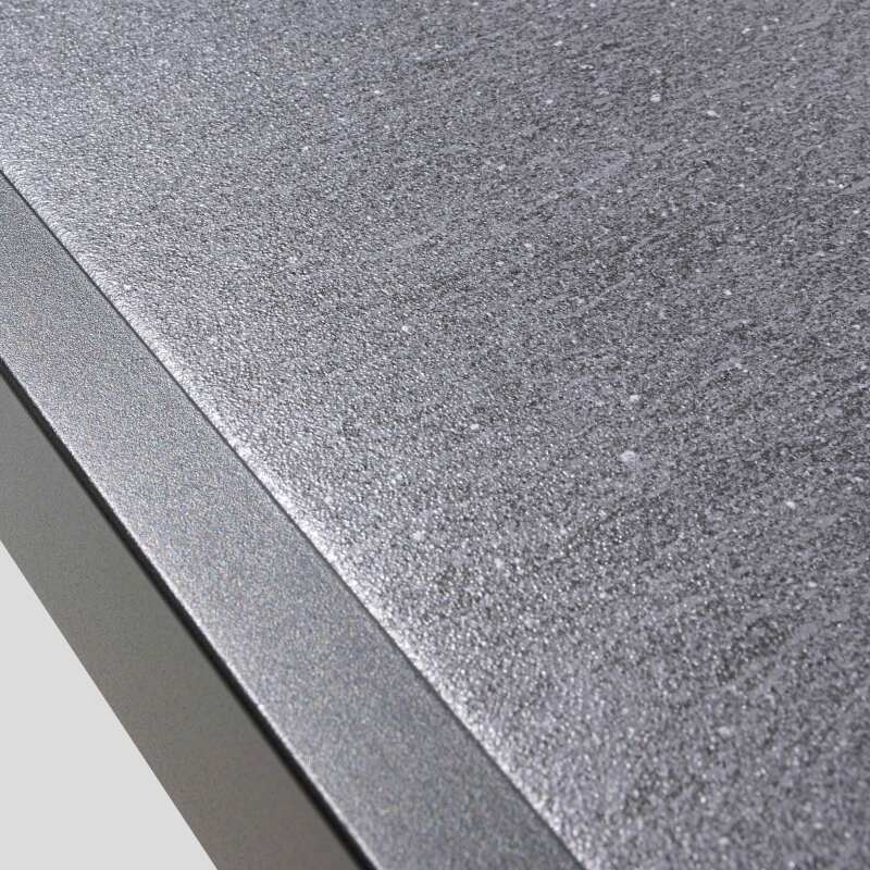 Mesa de jardín de cerámica gris antracita (185 x 95 x 74 cm) (3/7)