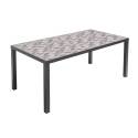 Mesa de jardín de aluminio y cerámica con diseño Tilt + 6 sillas y 2 sillones