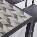 Mesa de jardín de aluminio y cerámica con diseño Tilt + 6 sillas y 2 sillones