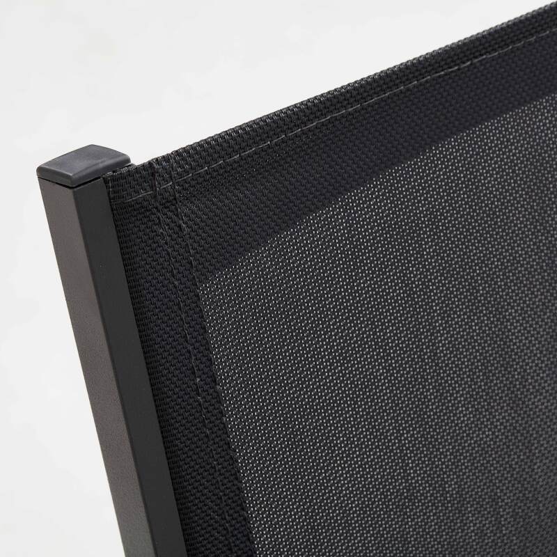 Mesa de jardín de aluminio y cerámica con diseño Tilt + 6 sillas y 2 sillones (6/7)