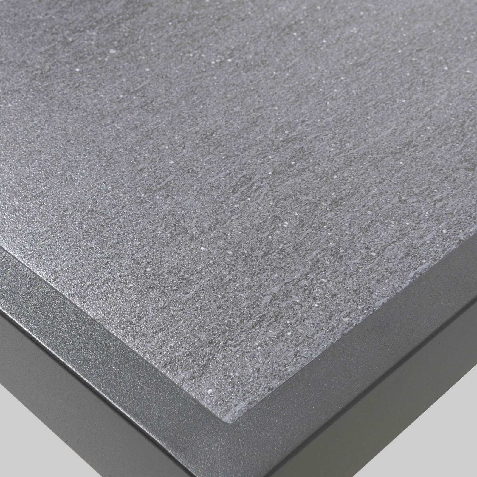 Mesa de jardín rectangular de 185 x 95 cm con tablero de cerámica, 6 sillas y 2 sillas con reposabrazos