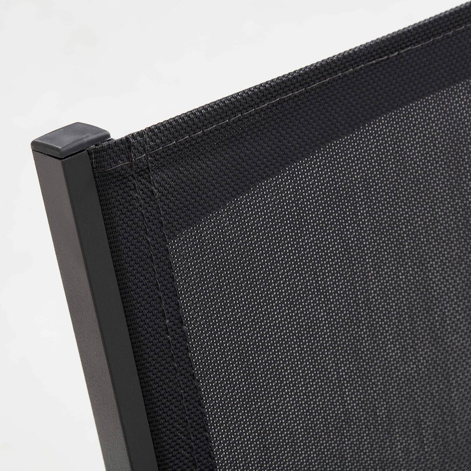 Mesa de jardín rectangular de 185 x 95 cm con tablero de cerámica, 6 sillas y 2 sillas con reposabrazos