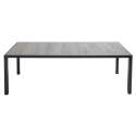 Mesa de jardín de cerámica con capacidad para 10 personas con efecto de hormigón encerado