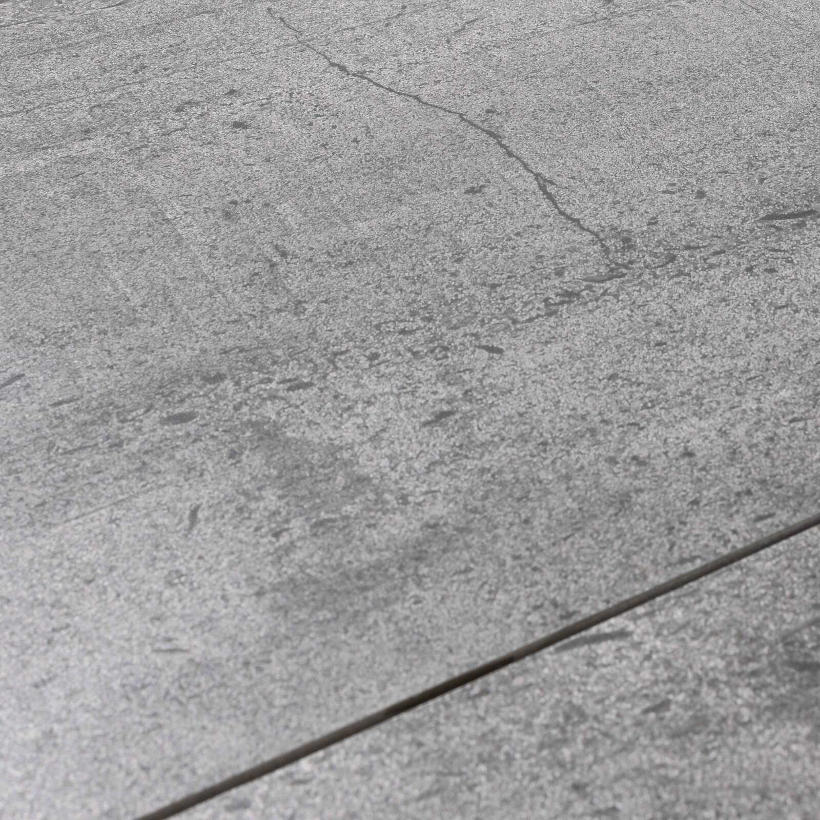 Mesa de jardín de cerámica con capacidad para 10 personas con efecto de hormigón encerado